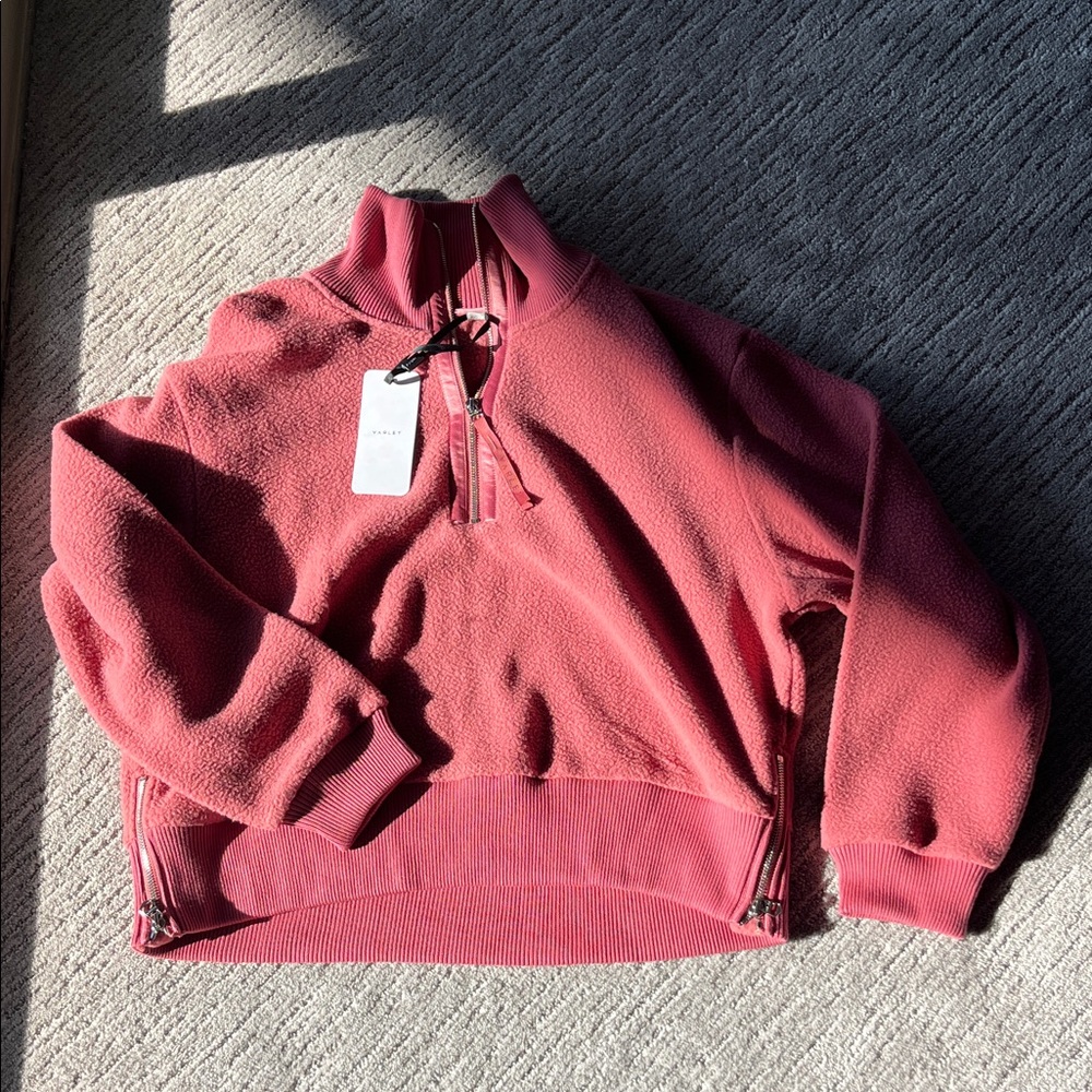 Varley Pink Quarter-Zip Jacket
